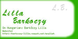 lilla barkoczy business card