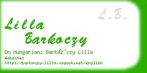 lilla barkoczy business card